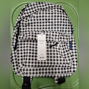 Baggu Medium Backpack Black And White Gingham Nwt